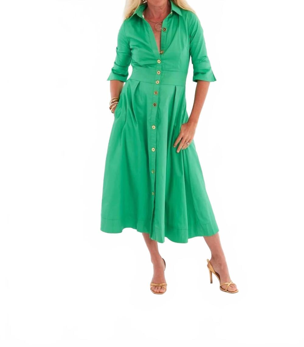 NEW CK BRADLEY monaco dress in green